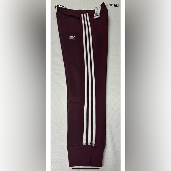 ADIDAS 3 Stripe Fleece Jogger Pants Adicolor Size S Mens Indigo Navy IM9319 NWT - Picture 7 of 13